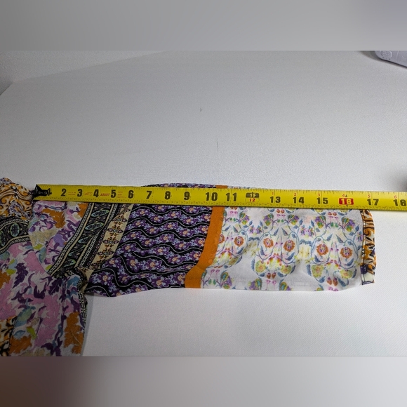 Anthropologie Fig and Flower S Boho Bohemian Hippie Sheer Tunic Top Cover Up - Picture 11 of 12